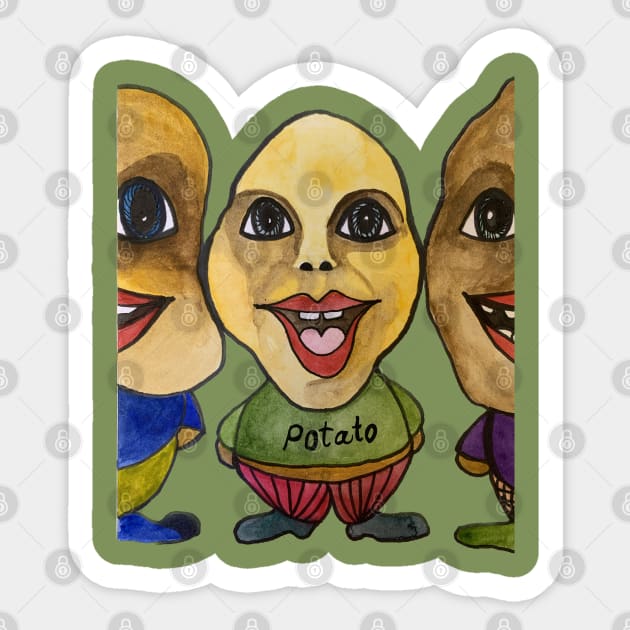 Potato family Sticker by The artist of light in the darkness 